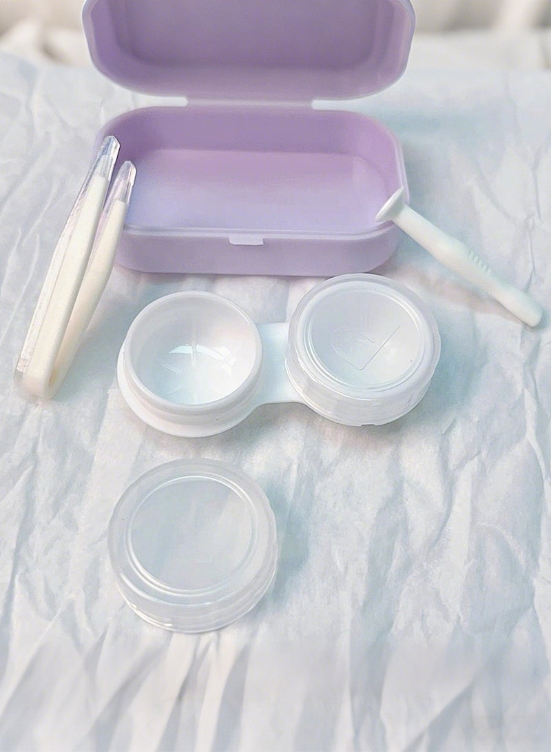 Colorful Clear Travel Contact Lens Case Box Holder Soak Storage Container Bulk(Random Color) - Image 4